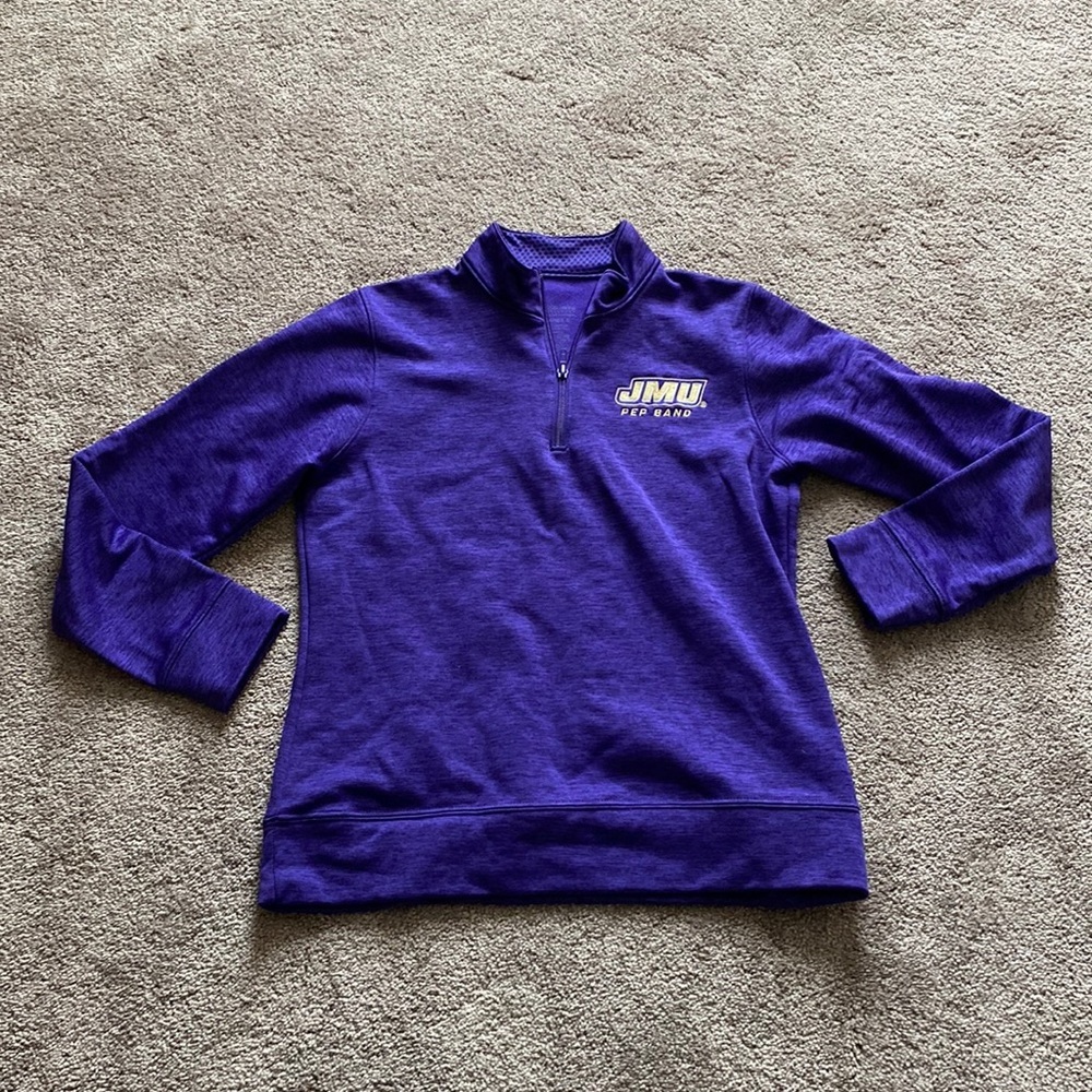 Augusta Sportswear JMU James Madison University Pep Band Quarter Zip SIZE S